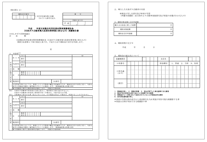 （様式第11）実績報告書