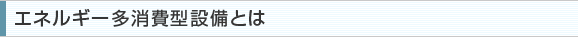 エネルギー多消費型設備とは